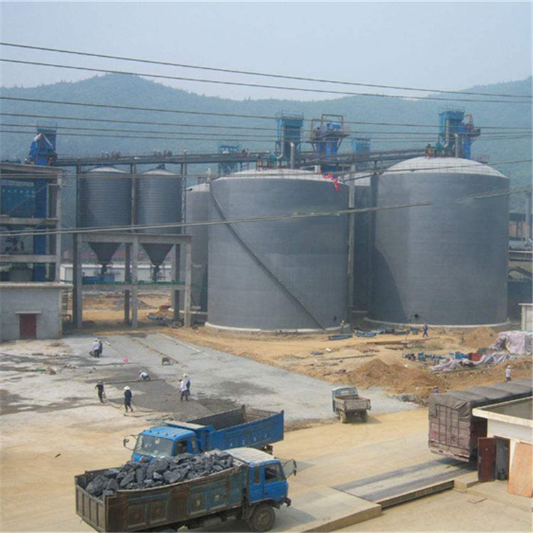 鞍山水泥钢板仓2座3000吨青岛项目进入施工